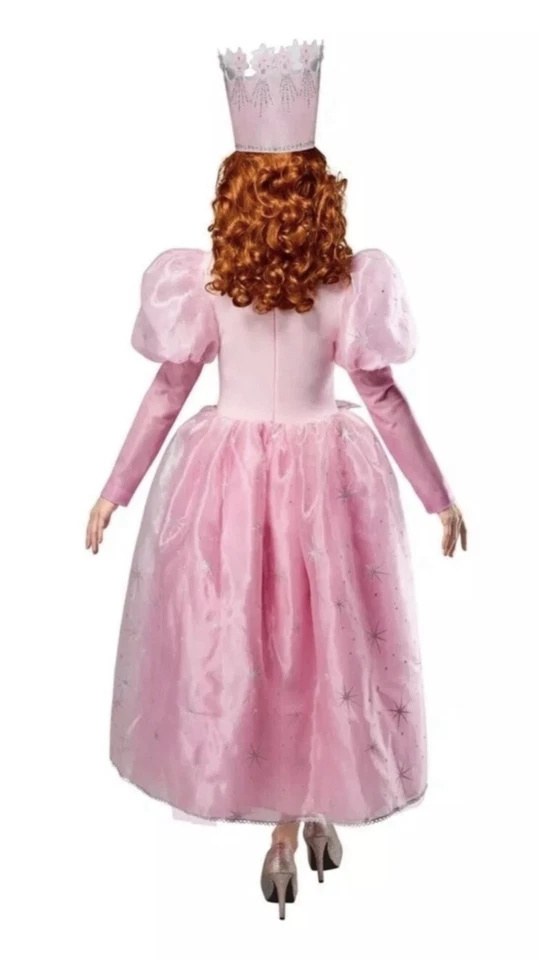 Wizard Of Oz Glinda Costume Womens Medium 8-10 Wicked Good Witch Pink Cosplay - Image 3 of 4