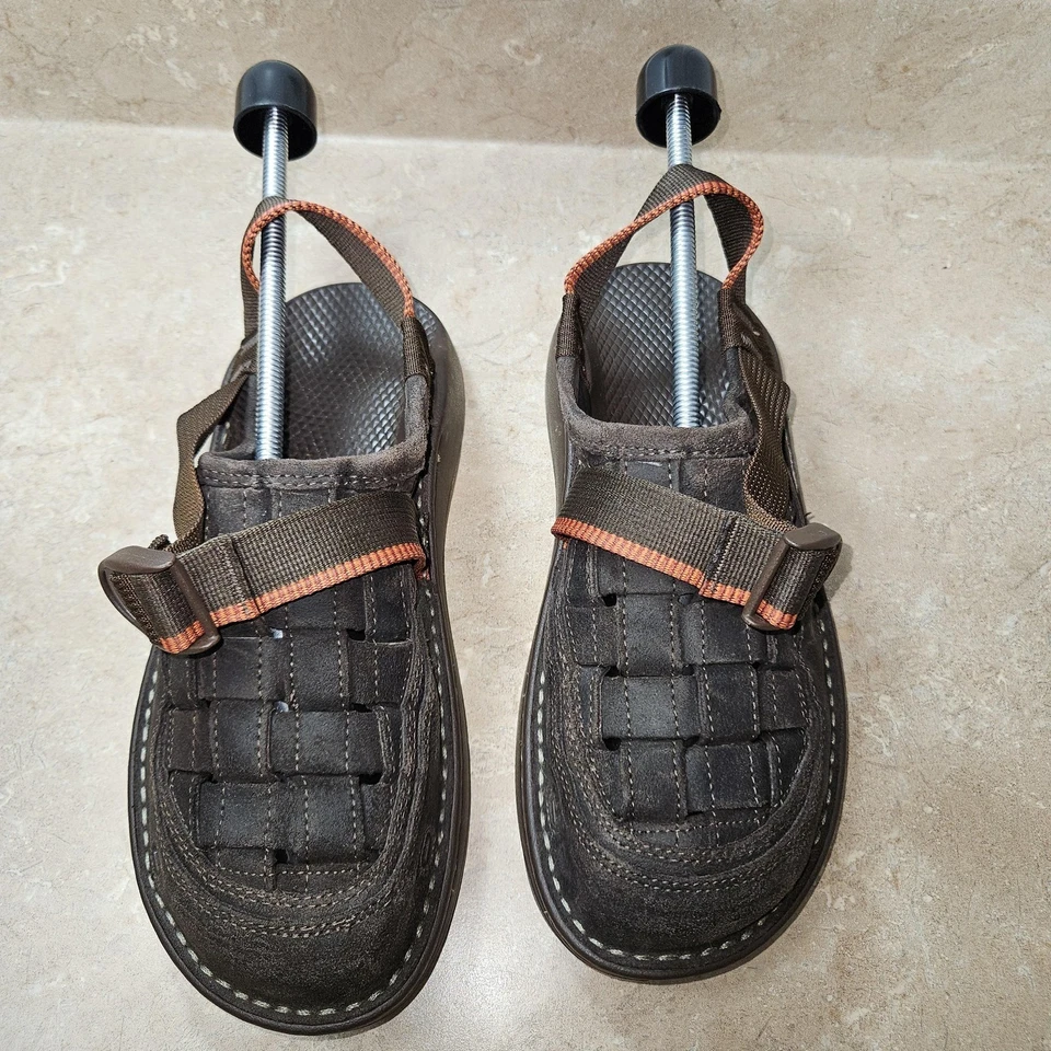 Мужские замшевые кожаные сандалии Chaco размер 9 с закрытым носком подошва Vibram для улицы - Изображение 3 из 4