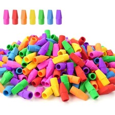 Pencil Erasers Top Toppers 120 Pack 7 Colors Study Supplies for Teachers
