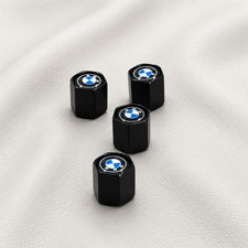 4pcs Black Tire Valve Stem Caps Suitable For Bmw Car Wheels 4pcs Black Tire Valve Stem Caps Suitable For Bmw Car Wheels