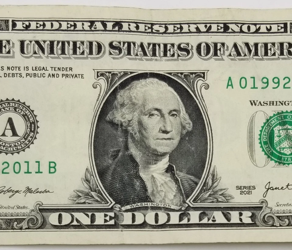 Birthday Anniversary 1992 2011 Boston $1 Dollar Fancy Serial Number 2021 A B - Image 3 of 4