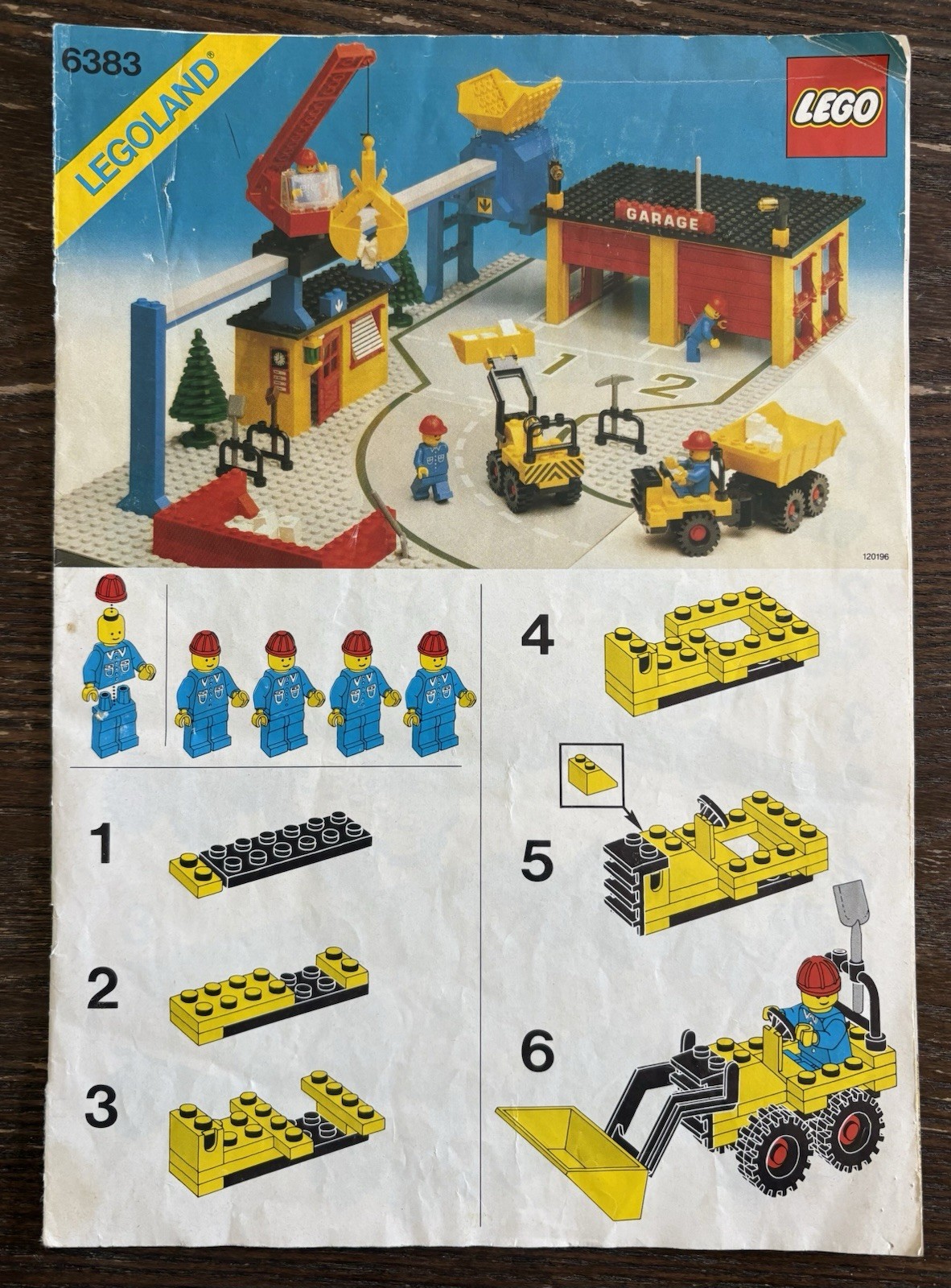 Vintage Lego Manual 6383 — Public Works Center Legoland - No Pieces Just Booklet
