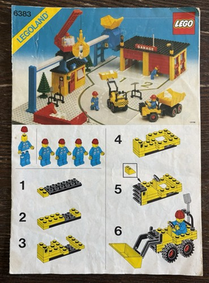#ad Vintage Lego Manual 6383 — Public Works Center Legoland No Pieces Just Booklet $16.99