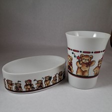 Vintage Bath Set - The Connoisseur Collection Porcelain Made in Japan - Retro
