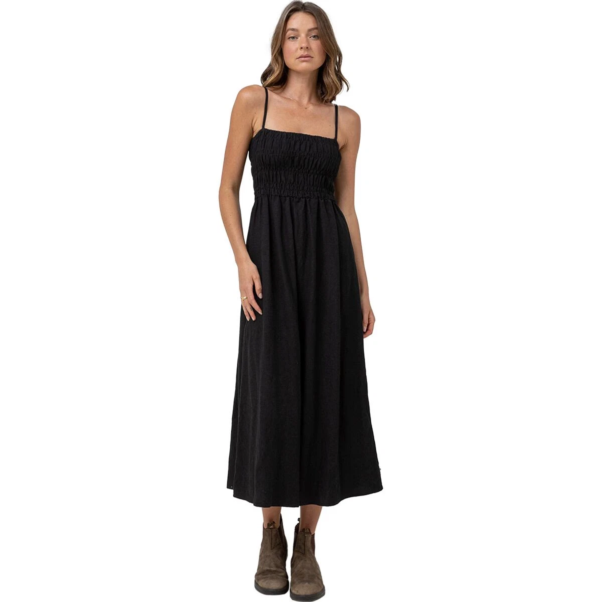 white christmas dresses Rhythm Classic Tiered Midi Dress White main image 1