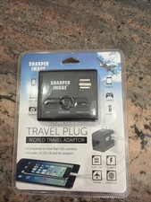 Sharper Image Travel Plus Universal Adapter w/ Dual USB- NIB