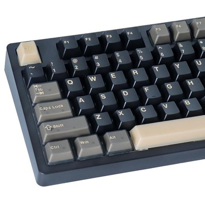 Black Translucent PBT Keycaps 163 Keys Double Shot Cherry Profile