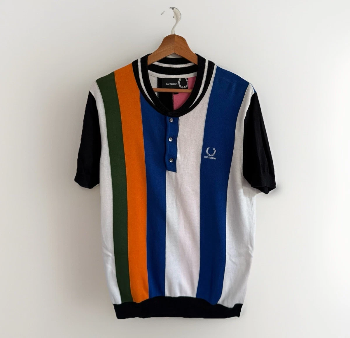 Short Sleeve Raf Simons Button-Up Casual Button-Down Shirts for