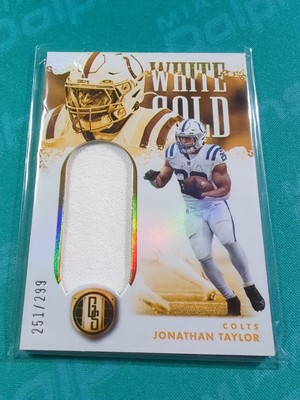 2022 Gold Standard White Gold #WG-JTA Jonathan Taylor /299 Indianapolis Colts