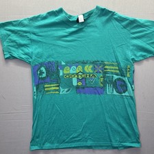 Vintage 1992 Gotcha T Shirt Single Stitch USA Made Surf Skate Graphic Large AOP