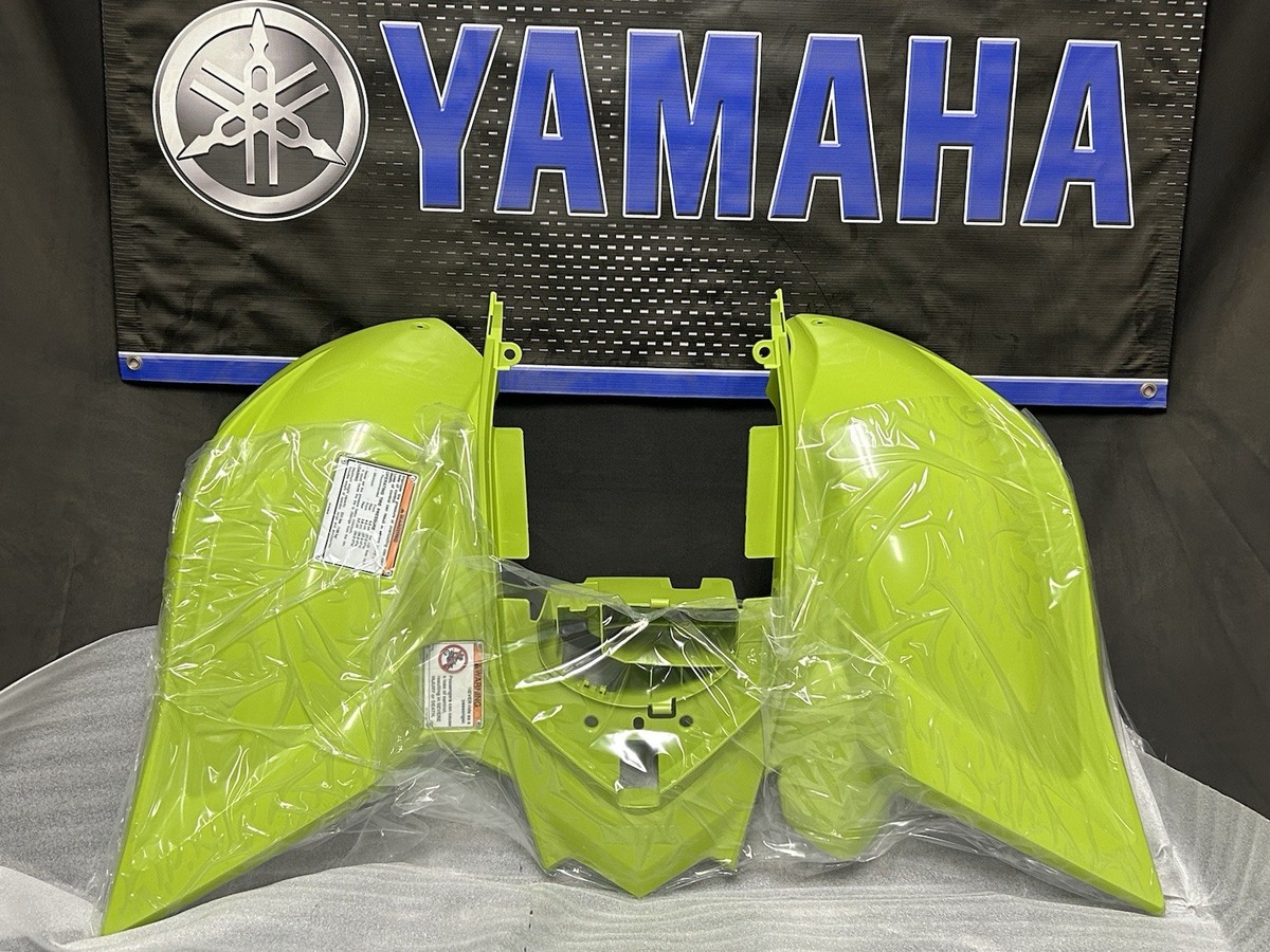 06-26 YAMAHA RAPTOR 700 REAR FENDER ACID GREEN PLASTIC FAIRING OEM