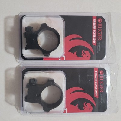Set of Ruger High And Extra High Black Matt Scope Rings 30MM