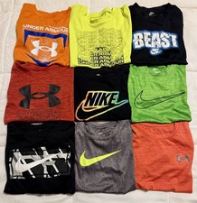 LOT of 9 - Boys Sz 5, 6 UNDER ARMOUR NIKE Shirts Seven Sz 6, Two Sz 5, Long  SS