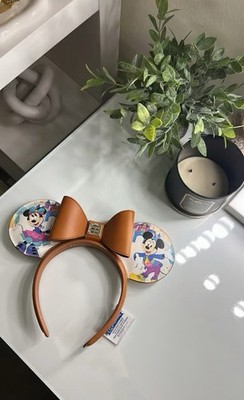 Mickey and Minnie Mouse Dooney & Bourke Ear Headband   Disneyland 70th Aniv