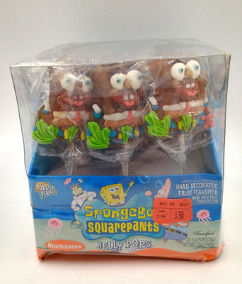 Spongebob Squarepants Jelly Pops Fruit Flavored Nickelodeon 2002 NIP