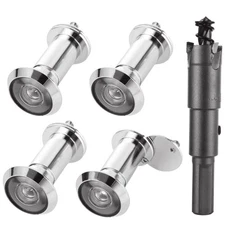 5 PCS Door Viewer Peephole 220 Degree Zinc Alloy with 16mm/0.63inch Drill Bit...