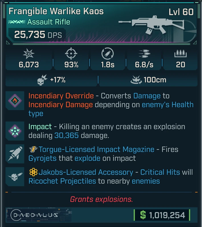 Borderlands 4⭐KAOS AR⭐INCENDIARY OVERRIDE⭐TORGUE IMAPACT⭐JAKOBS⭐SHOTGUN AMMO - Image 1 of 1