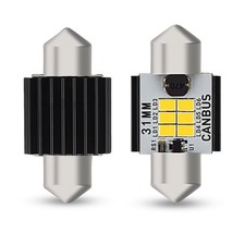 2x 31mm Festoon Canbus De3175 Led Map Dome Interior Light Door Bulbs 6000k White