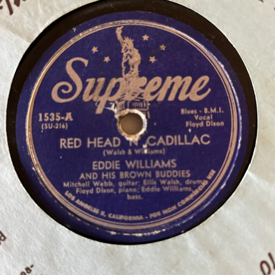 Eddie Williams 78 Red Head N Cadillac / Broken Hearted BROWN BUDDIES Floyd Dixon Foto 2 de 4