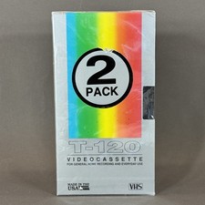 2 Pack Unbranded T-120 VHS Video Cassette 2 4 6 Hour Blank Sealed
