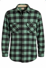 VTG 70s Sears Green Black Buffalo Plaid Jacket Large