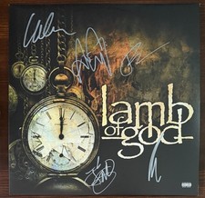 BAND SIGNED ON COVER LAMB OF GOD BLACK VINYL BECKETT BAS COA AUTHENTIC AUTOGRAPH