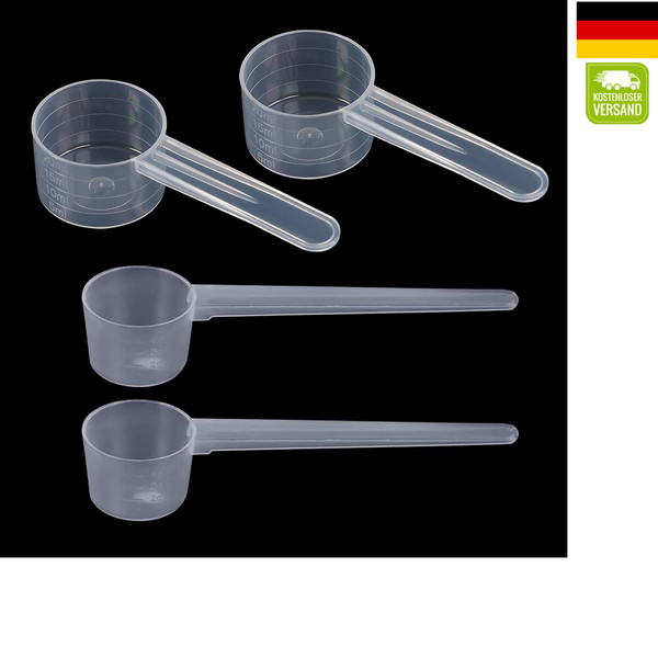 4 StüCk DosierlöFfel Transparent 5G 10G 20Ml Skala MesslöFf-image