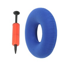 Blue Inflatable Vinyl Ring Round Seat Cushion Medical Hemorrhoid Pillow Donut