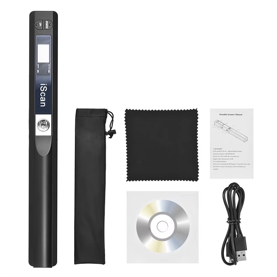 scanner document portable lcd – vue détaillée