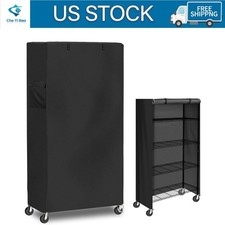 Storage Shelving Unit Cover 600D Oxford Close Waterproof Shelf Covers 48x18x72in