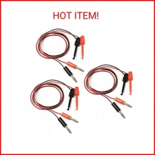 HiLetgo 3Pair 4MM Banana Plug to Test Hook Clip Test Lead Cable for Multimeter 1