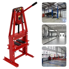 6 Ton Hydraulic Shop Press with Gauge & Press Plates A-Frame Benchtop Press Tool