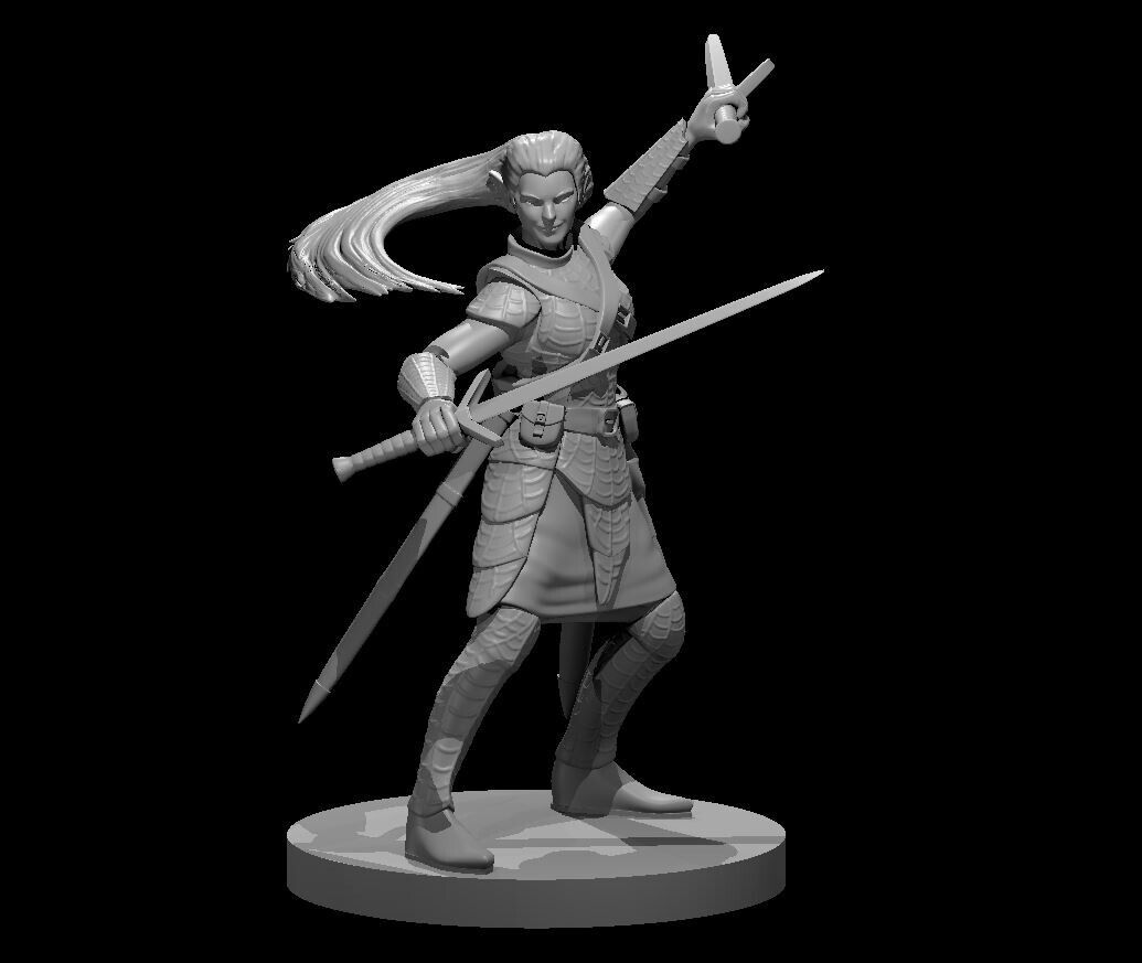 Dark Elf Drow Wizard 28mm 32mm 54mm 75mm 100mm Dnd 5e 