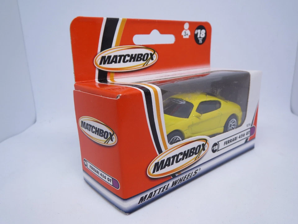 Matchbox FERRARI 456 GT Yellow 2001 #18/75 Mint Window Box Vintage Superfast MIB - Image 3 of 4