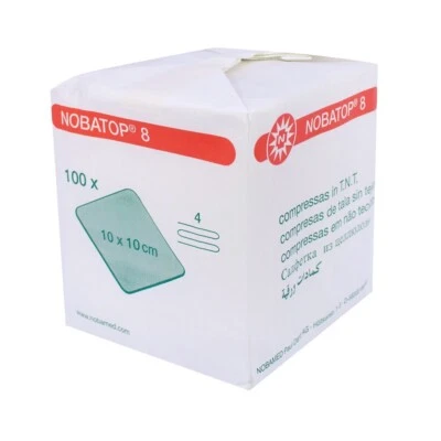 Noba Nobatop 8 Vliesstoffkompressen 4-fach 100 Stück (Größe: 10 x 10 cm)