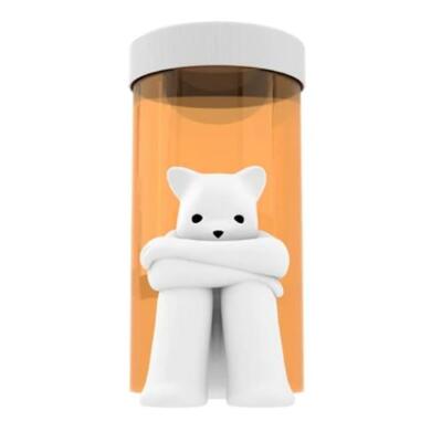 THE PRISONER XL VICODIN RESIN TOY FIGURE LUKE CHUEH X MUNKY KING PILL BOTTLE