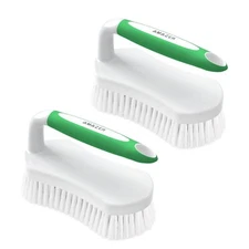 Scrub Brush For Cleaning Comfort Grip Shower Scrubber Stiff Bristles With Handle