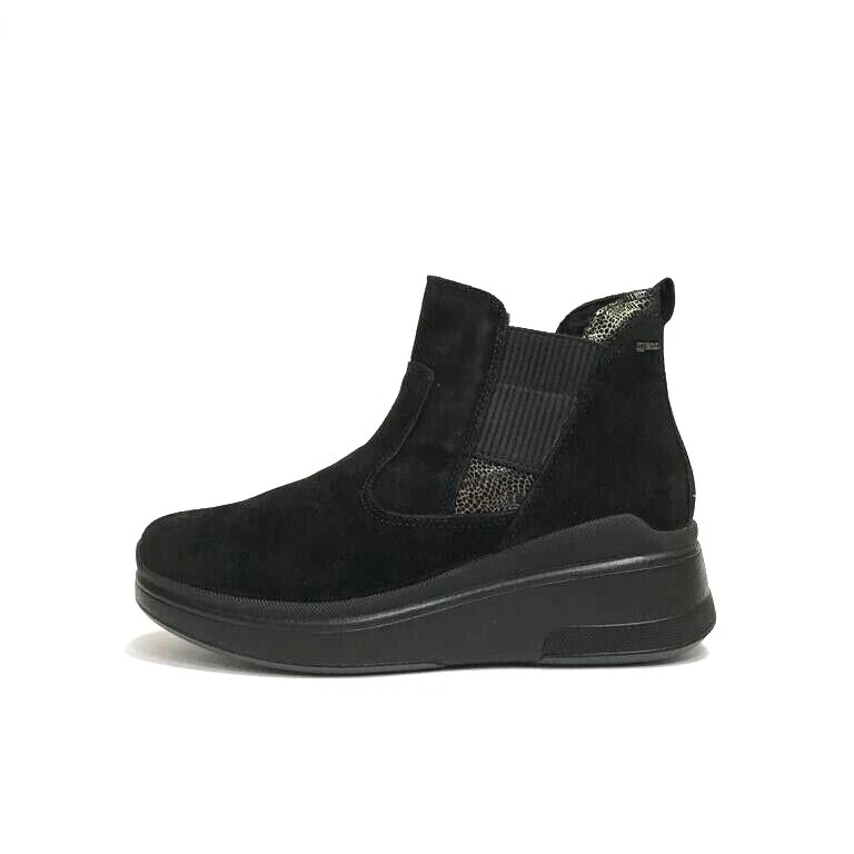 IGI CO WOMEN S SHOES COMFORT BOOTS MEDIUM WEDGE 4155200 BLACK SUEDE