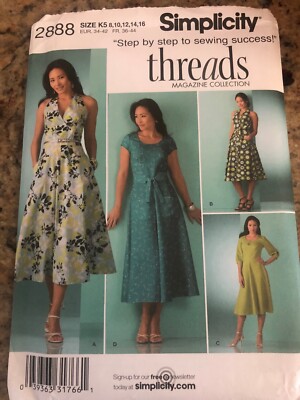   SIMPLICITY #2888 - LADIES ''STEP BY STEP'' ( 4 STYLE ) DRESS PATTERN 8-16 FF