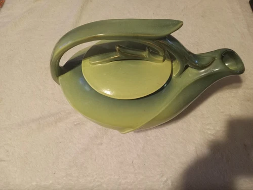 Rare Mid Century McCoy Pottery Avocado Green Teapot Large
