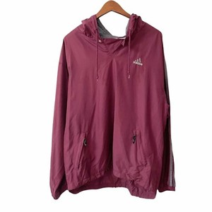 maroon pullover windbreaker