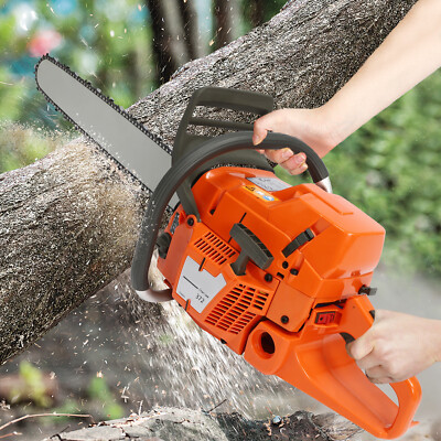 24'' 65/72cc Gasoline Chainsaw Cutting Wood Gas Sawing Crankcase Chain Saw