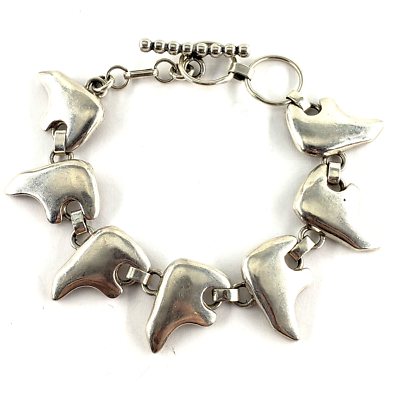 GLENN & IRENE SANDOVAL NAVAJO Vintage Sterling Silver 7.5