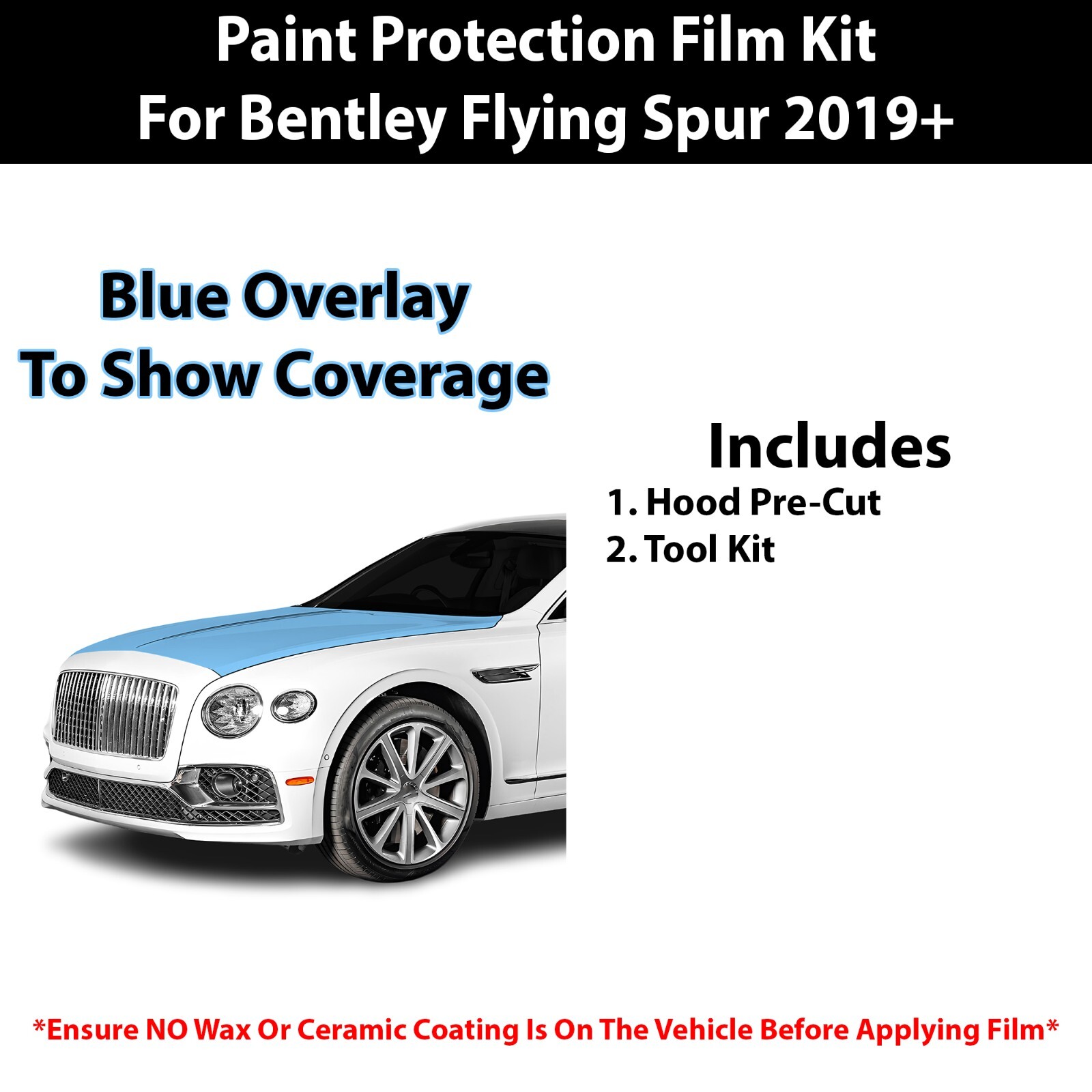 Pre Cut Paint Protection Film Clear Bra PPF Kit for Bentley Flying Spur 2019+