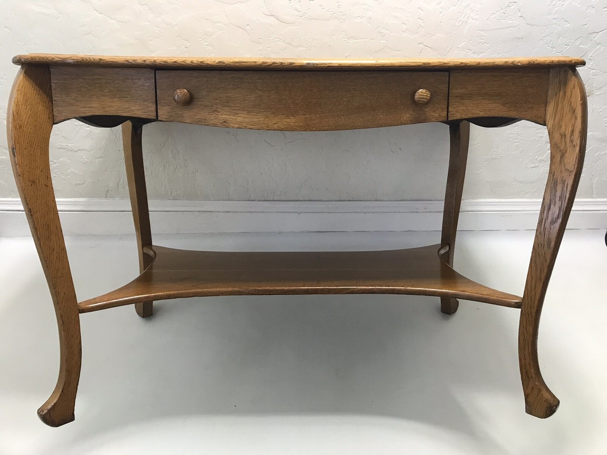 Early 1900's Tiger Oak Parlor Table by Wolverine Mfg. Company