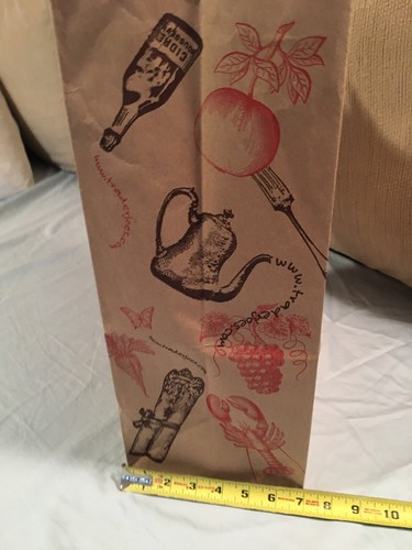 TRADER JOES brown paper shopping bag, 12 x 7” and 17” tall, 2-handle tote sack - Picture 3 of 6
