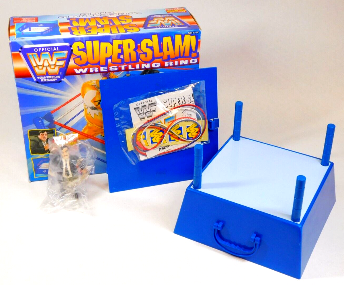 WWF JUSTOYS BEND EMS SUPER SLAM WRESTLING RING CASE 1996 NEW | eBay