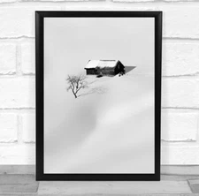 Landscape Simple Simplicity Minimal Minimalism House snow Wall Art Print
