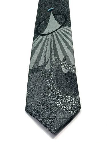 Vintage McGregor Futuristic Alien Spaceship Abstract Tie - Picture 3 of 16