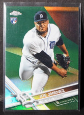 JOE JIMENEZ—2017 Topps Chrome Green Refractor #192 (81/99)—ROOKIE CARD